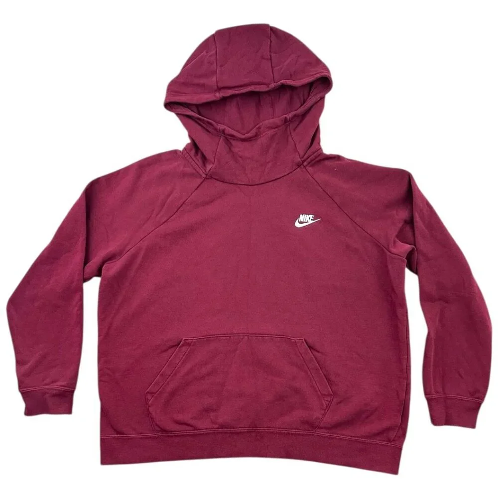 Nike Women's‎ Sportswear Essential Funnel-Neck Fleece Pullover Hoodie